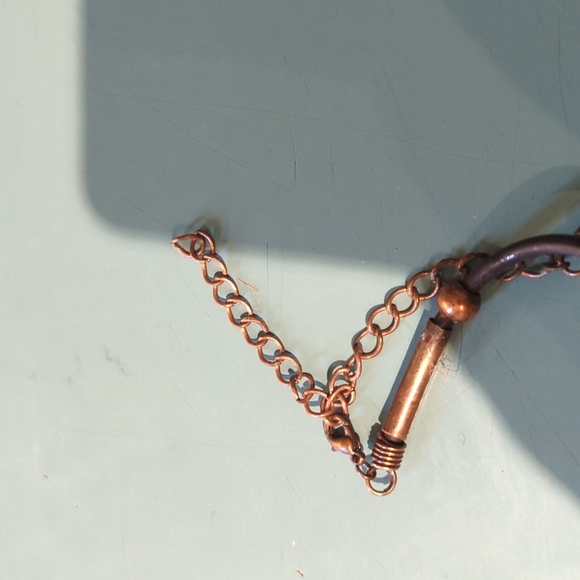 Native style copper and black necklace - Picture 3 of 3